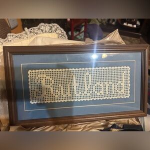 “Rutland” vintage handmade stitch framed picture